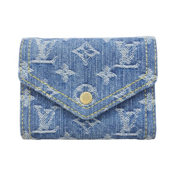LOUIS VUITTON Accessories - Louis Vuitton Tri-fold Wallet Monogram Denim Portefeuille Victorine M13212 Bl...